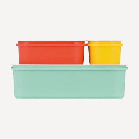 Термосумка с контейнерами Thermos DJF-4003 (Navy Stripe / Green(2,5L), Red(0,95L), Yellow(0,42L))